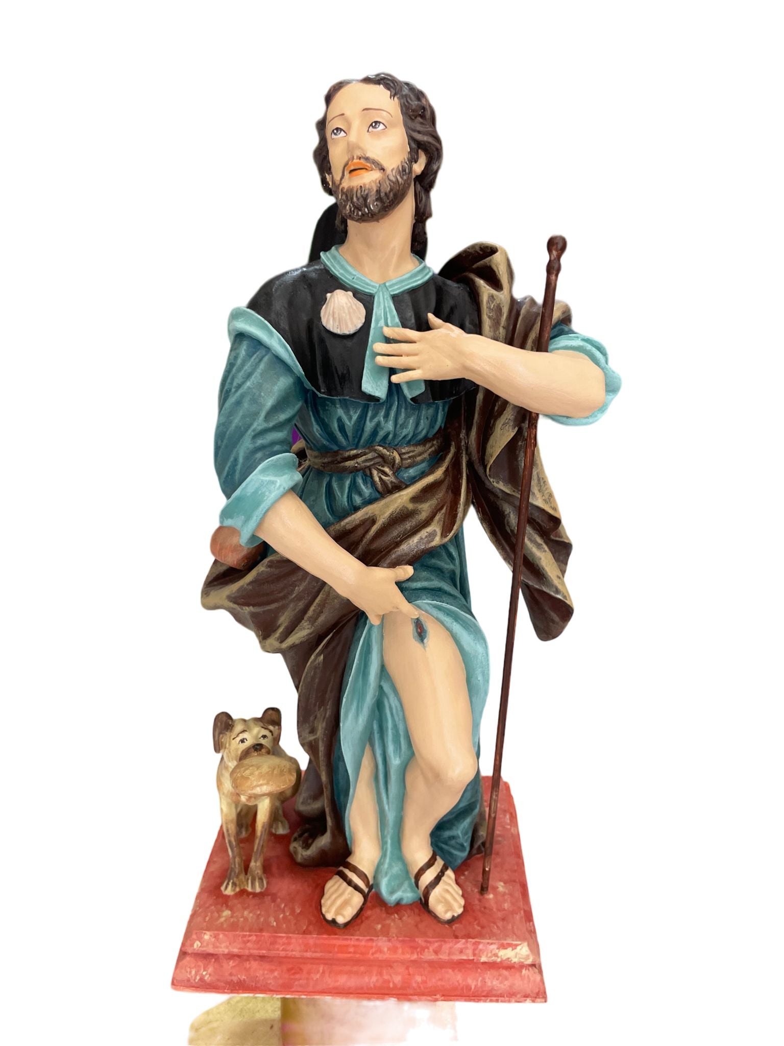 Statua San Rocco - 40cm - Vendita Articoli Religiosi - Lux Dei